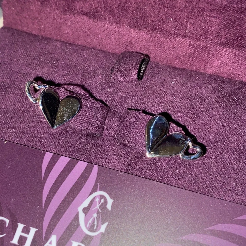 Charriol Silver Heart Earrings - Picture 2 of 5